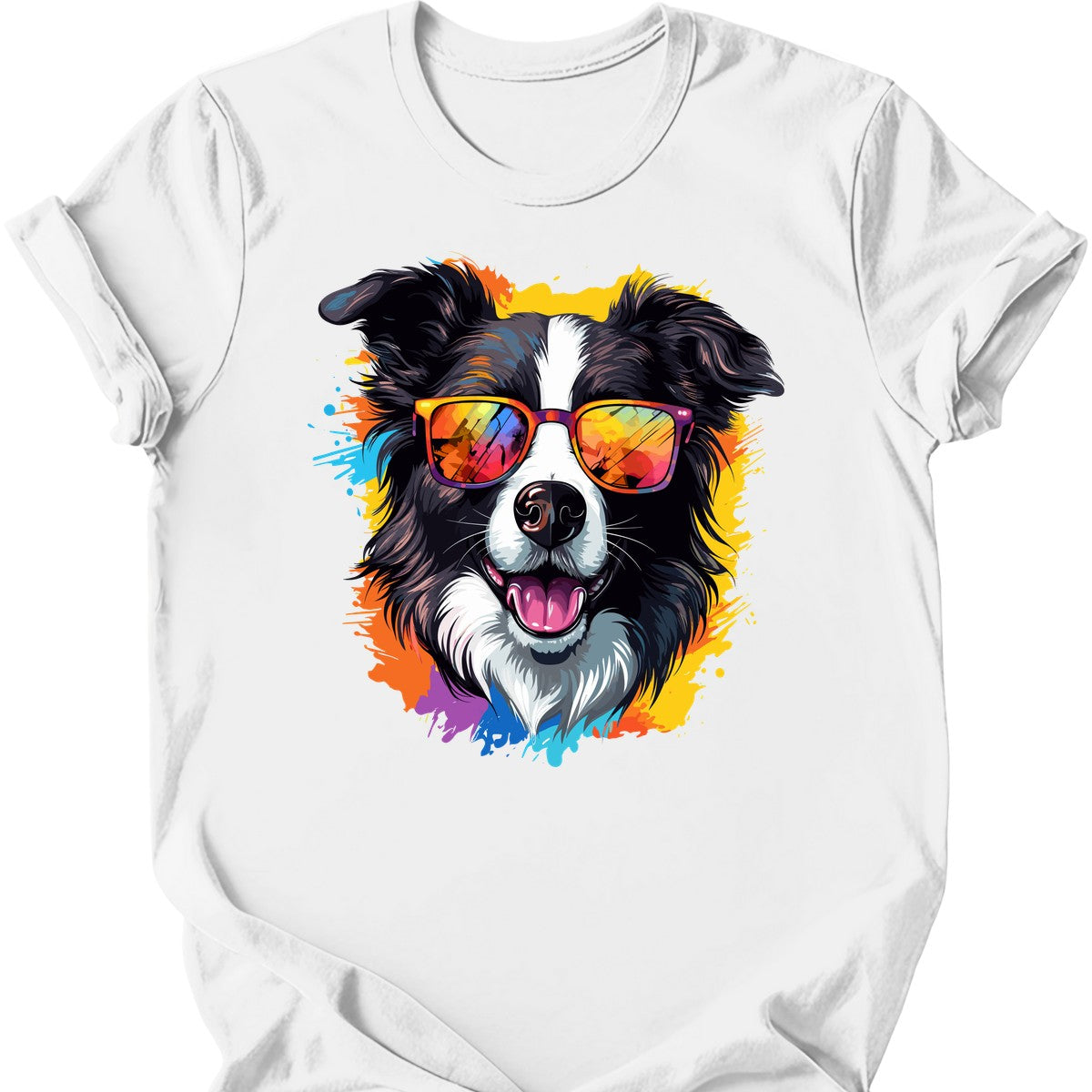 Border Collie - Top Dog T-Shirt - White