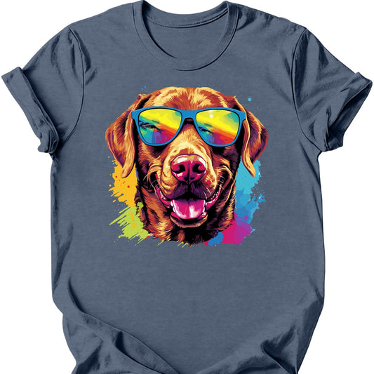 Chesapeake Bay Retriever - Top Dog T-Shirt - Heather Indigo