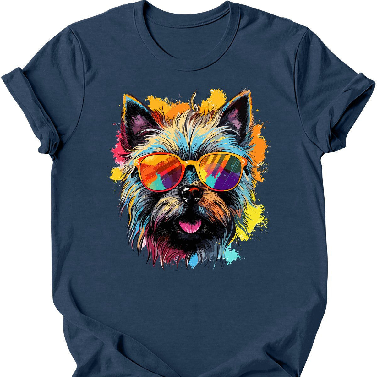 Cairn Terrier - Top Dog T-Shirt - Heather Navy