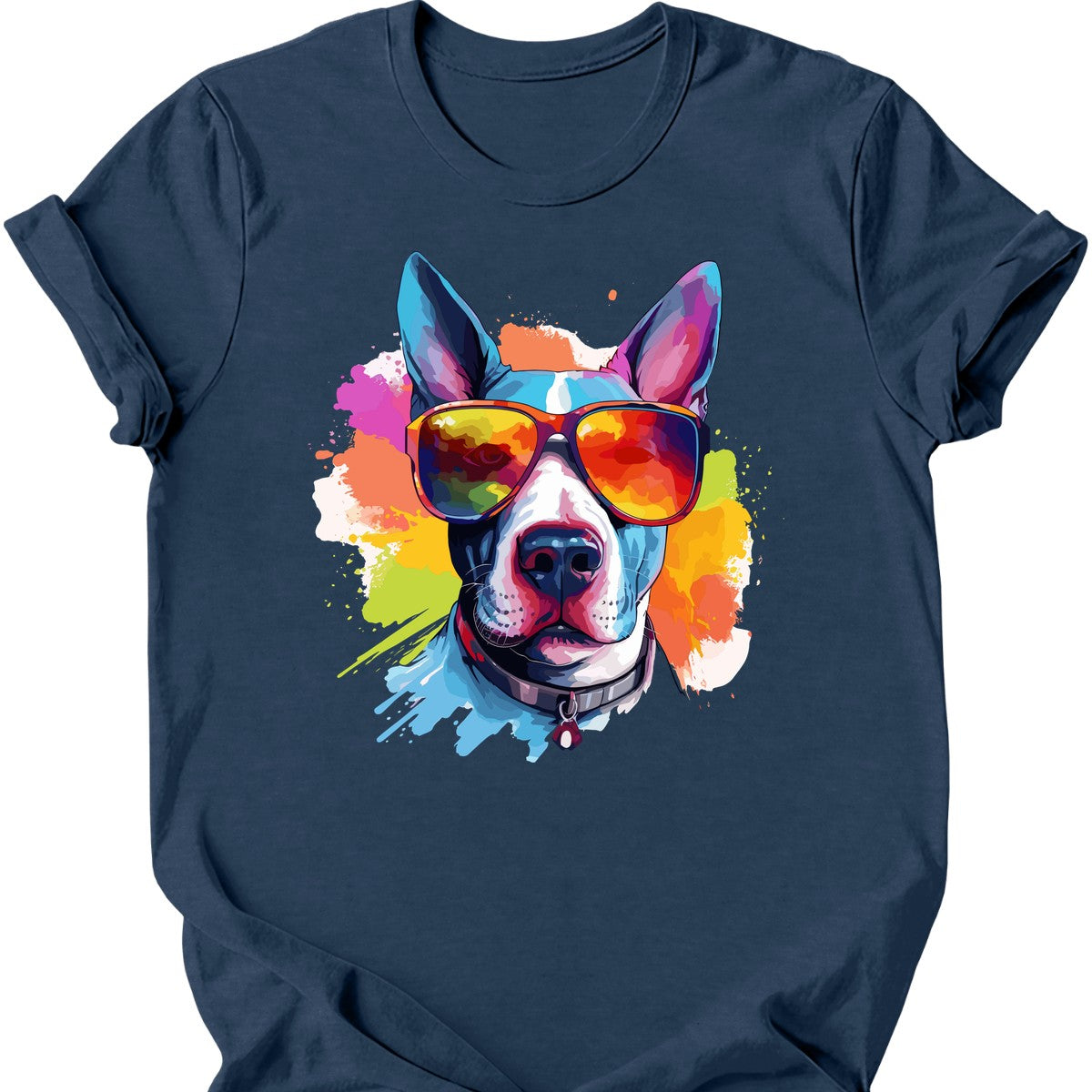 Bull Terrier - Top Dog T-Shirt - Heather Navy