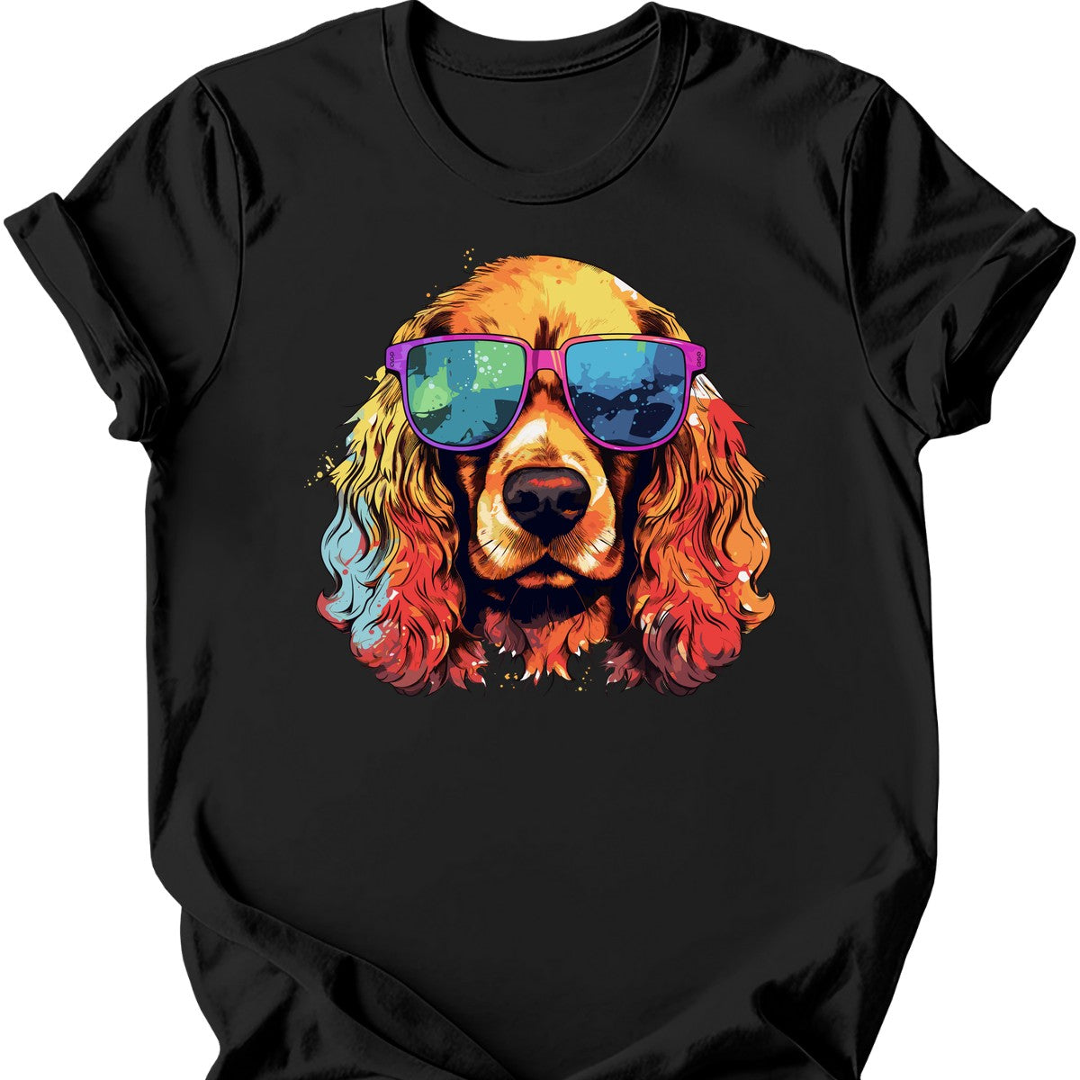 Cocker Spaniel - Top Dog T-Shirt - Black