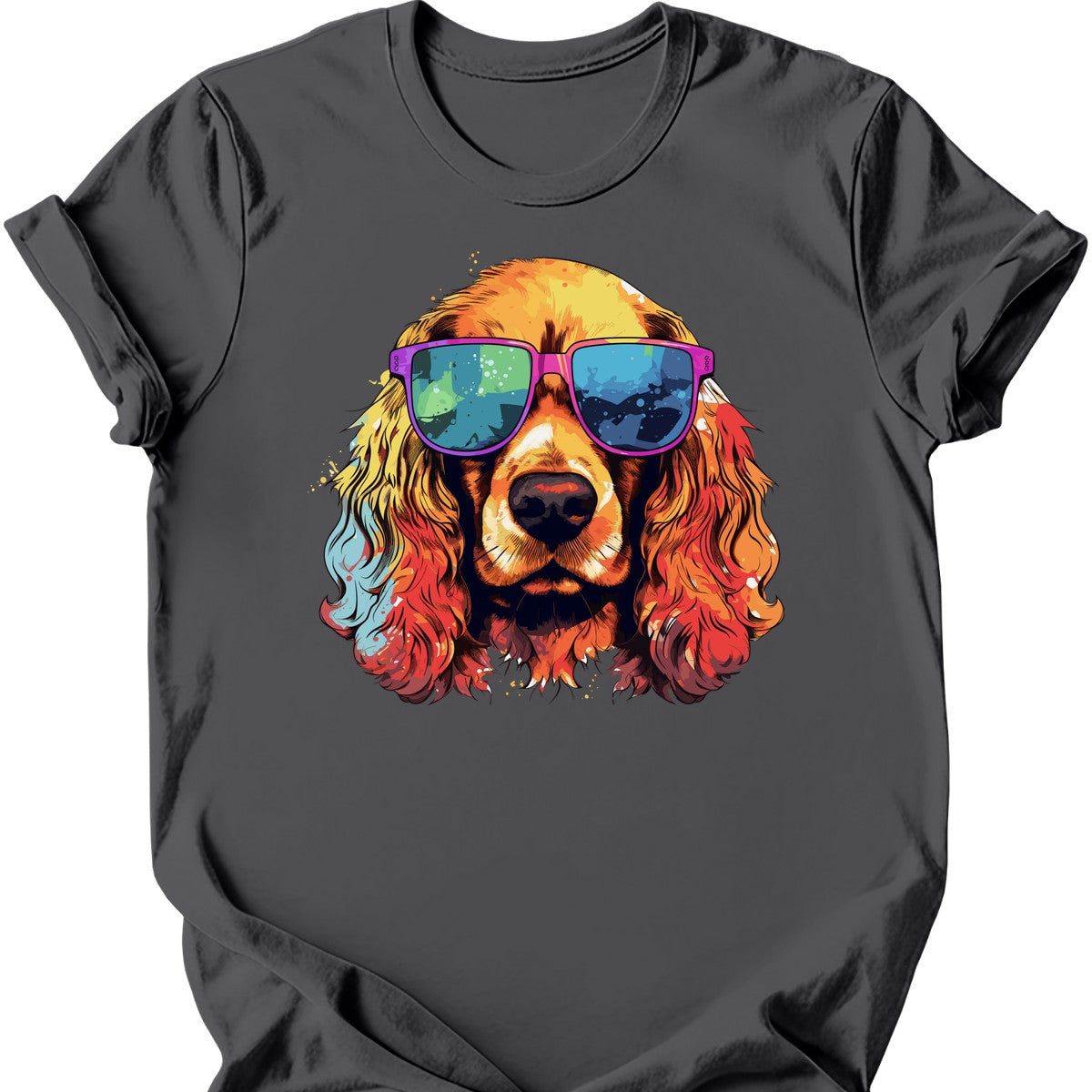 Cocker Spaniel - Top Dog T-Shirt - Charcoal