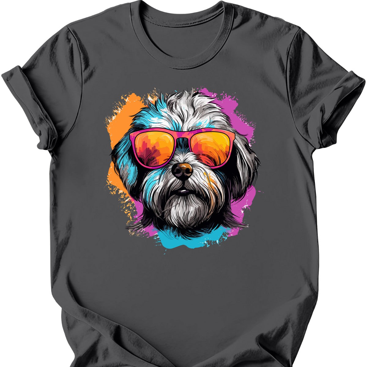 Dandie Dinmont Terrier - Top Dog T-Shirt - Charcoal