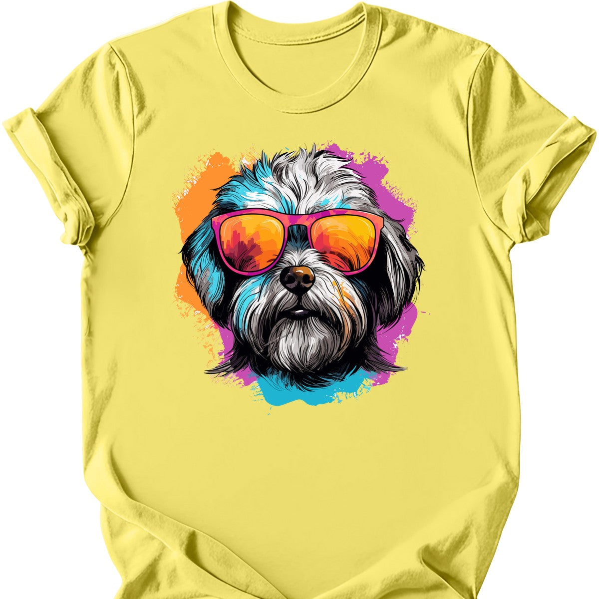 Dandie Dinmont Terrier - Top Dog T-Shirt - Cornsilk