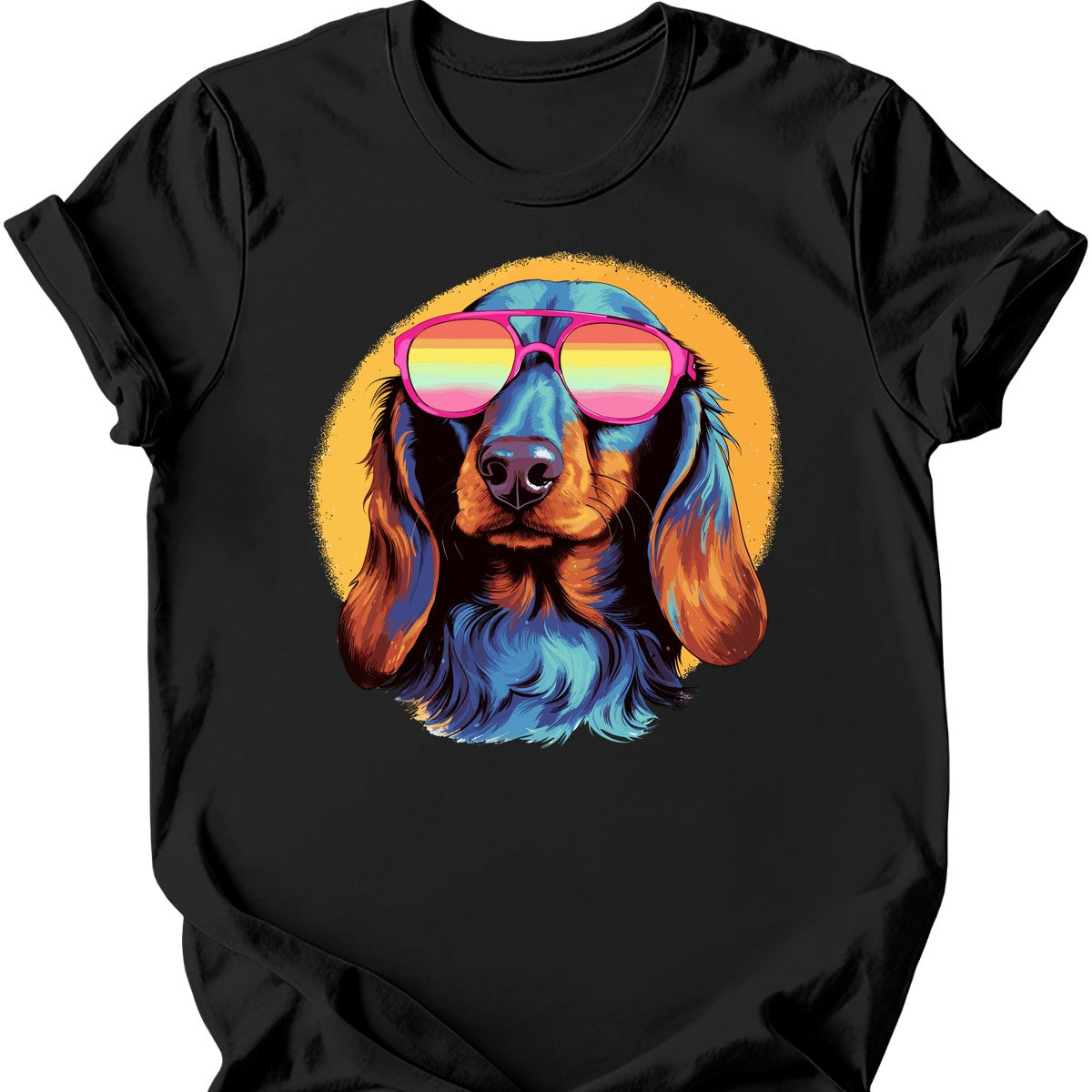 Dachshund - Top Dog T-Shirt - Black