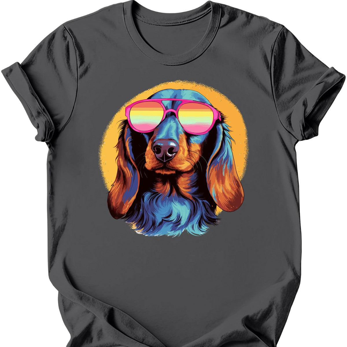 Dachshund - Top Dog T-Shirt - Charcoal