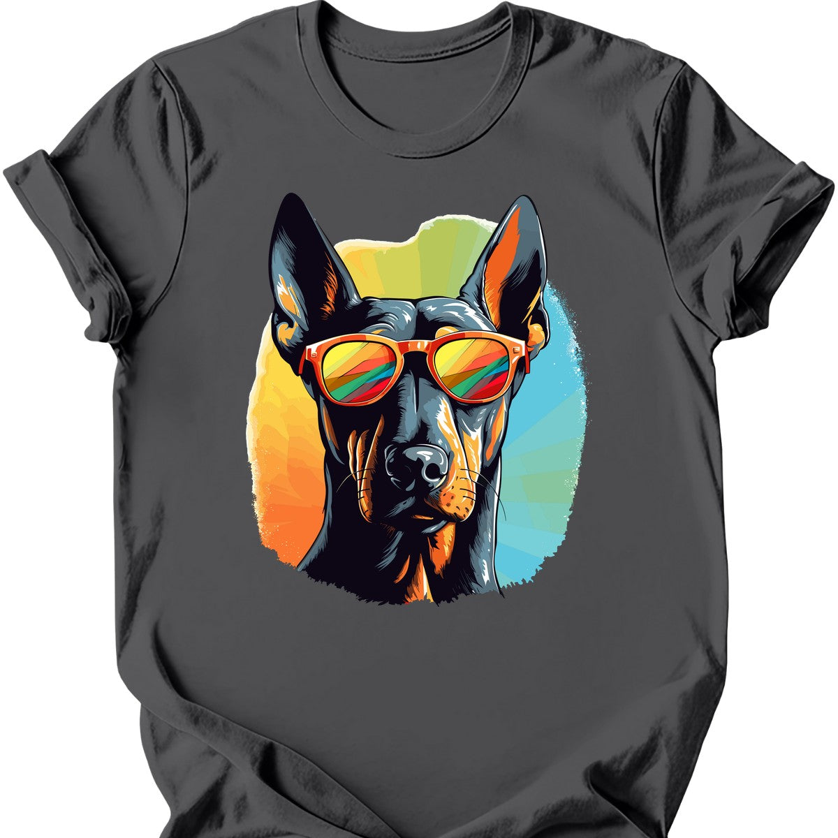 Doberman - Top Dog T-Shirt - Charcoal