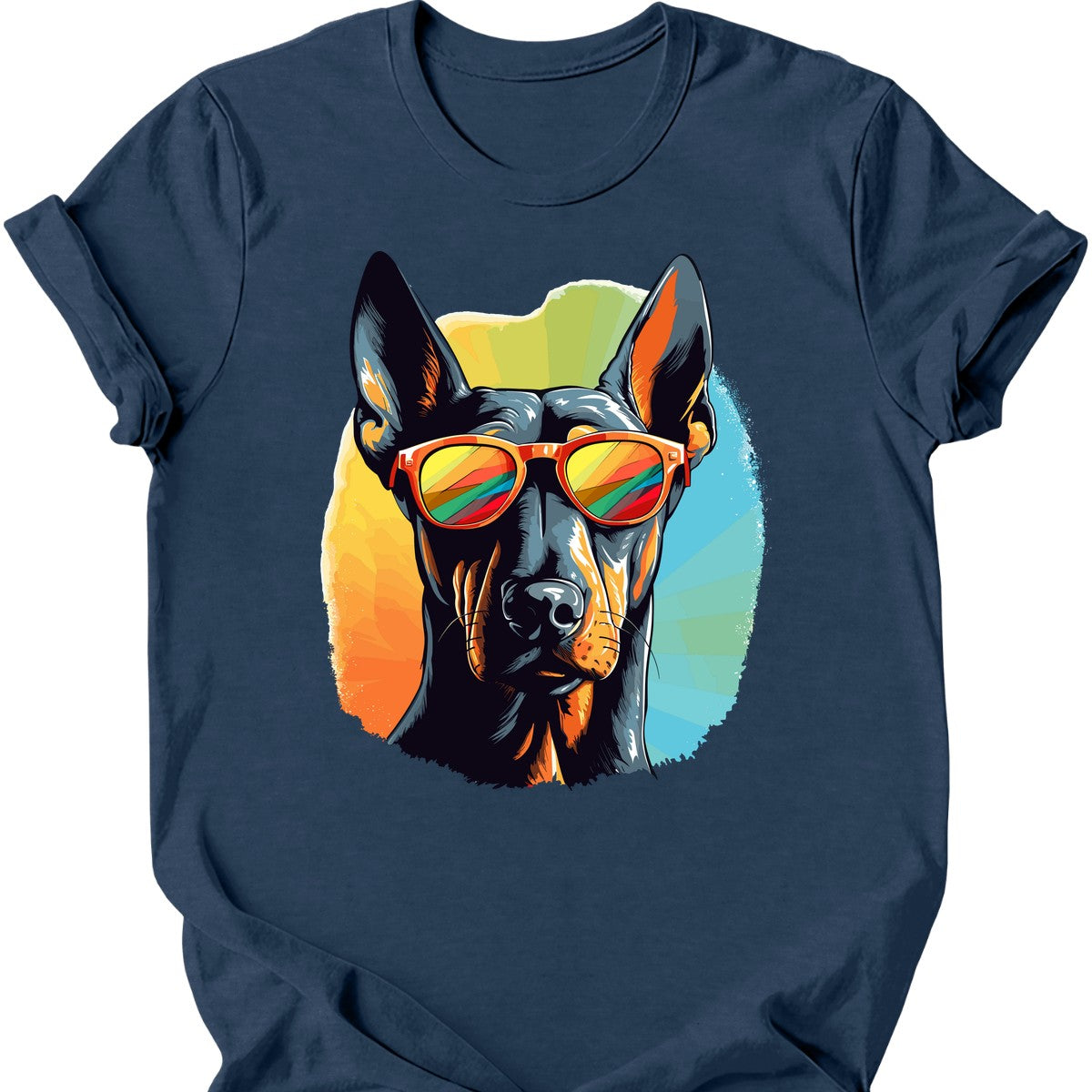 Doberman - Top Dog T-Shirt - Heather Navy