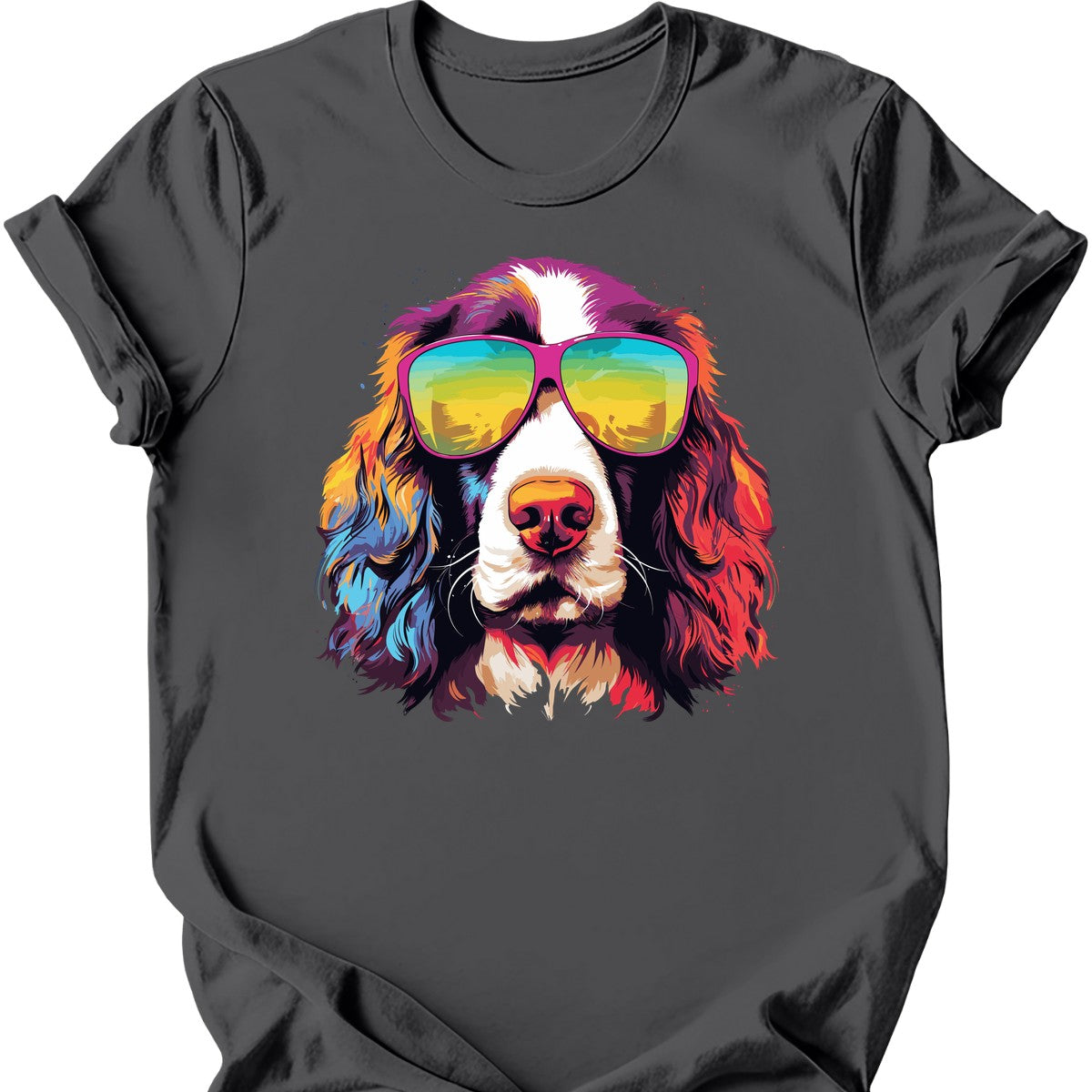 English Springer Spaniel - Top Dog T-Shirt - Charcoal