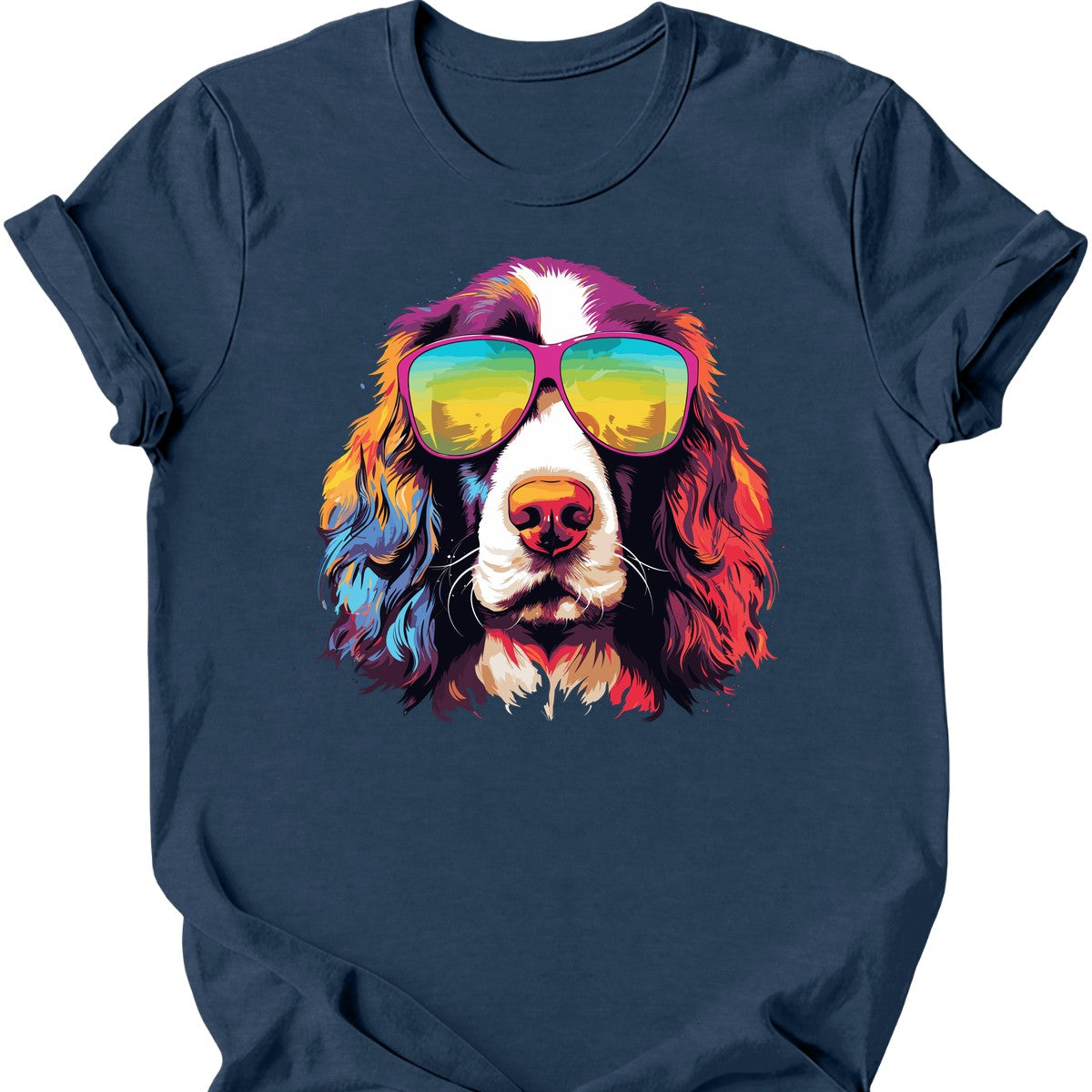 English Springer Spaniel - Top Dog T-Shirt - Heather Navy