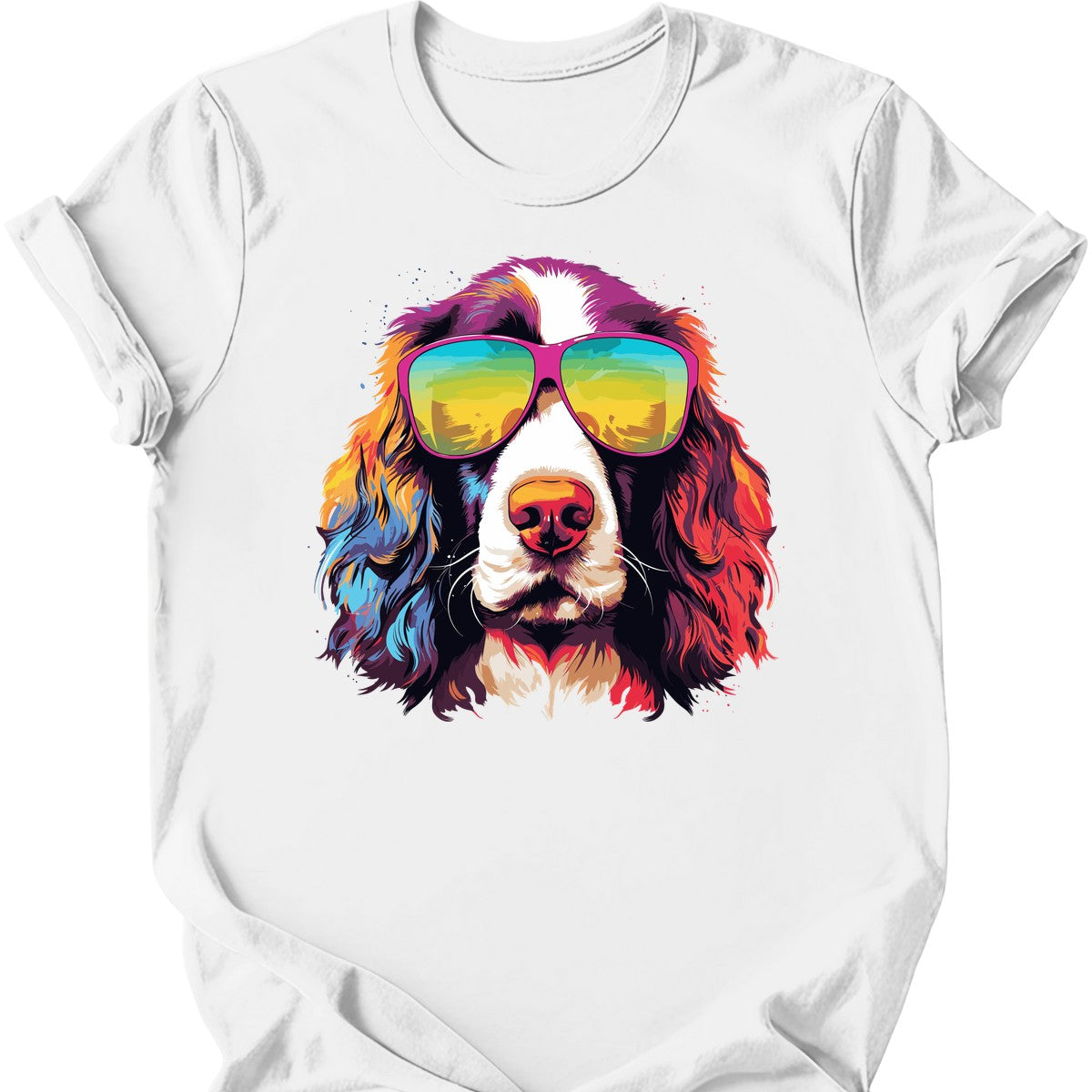 English Springer Spaniel - Top Dog T-Shirt - White