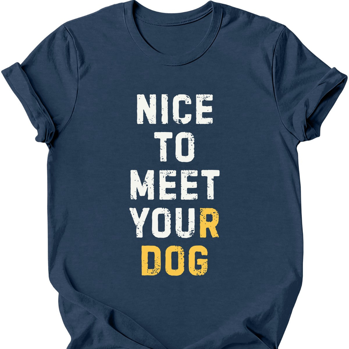 Nice To Meet You T-Shirt - Heather Navy - heather navy-1746413430783
