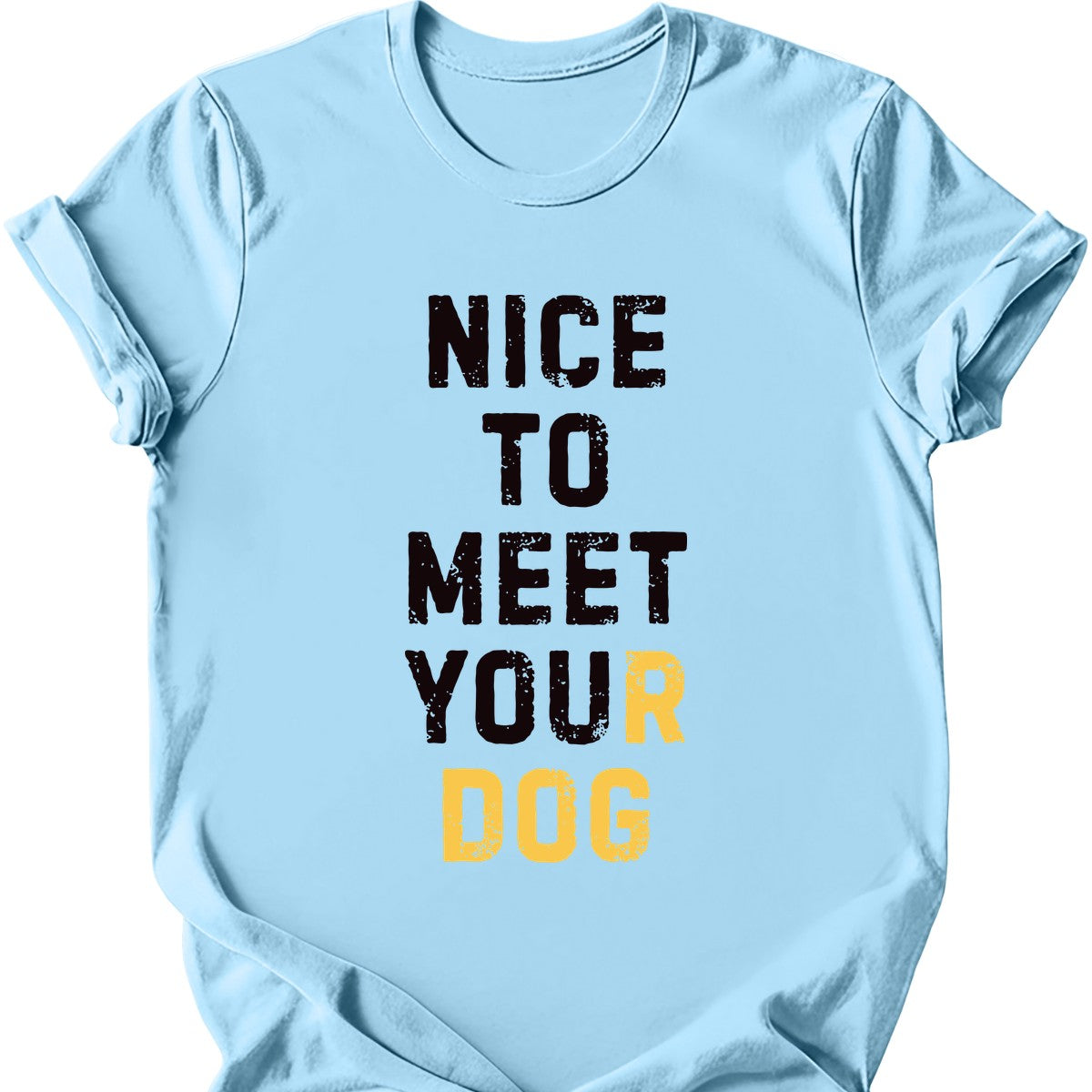 Nice To Meet You T-Shirt - Light Blue - light blue-1746413423896