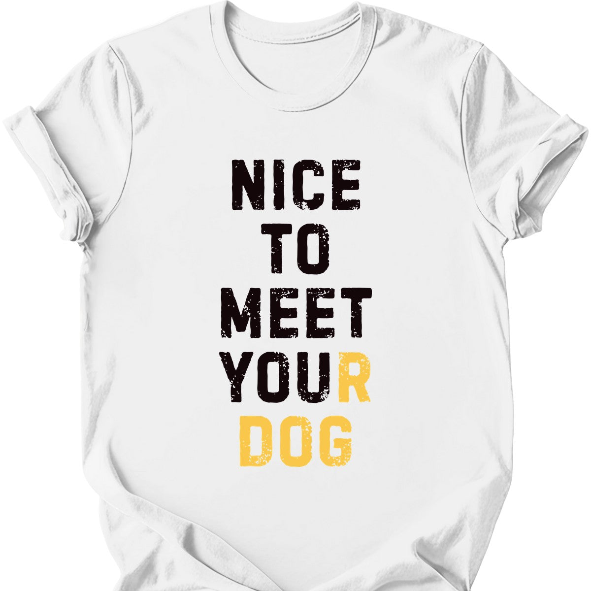 Nice To Meet You T-Shirt - White - white-1746413402619