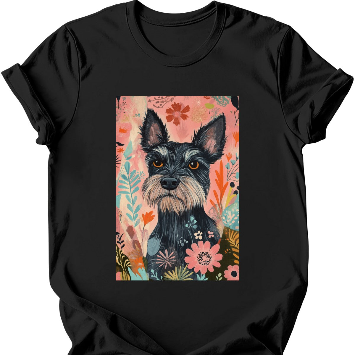 Paddledale Terrier - Boho Dog T-Shirt - Black