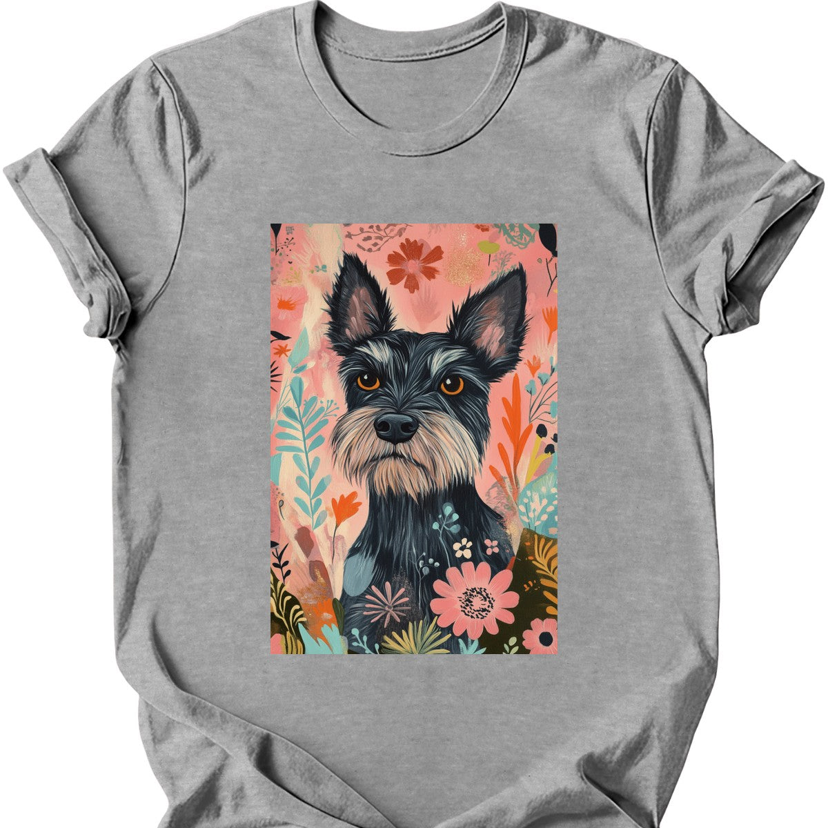 Paddledale Terrier - Boho Dog T-Shirt - Sport Grey