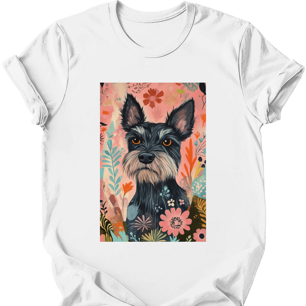 Paddledale Terrier - Boho Dog T-Shirt - White