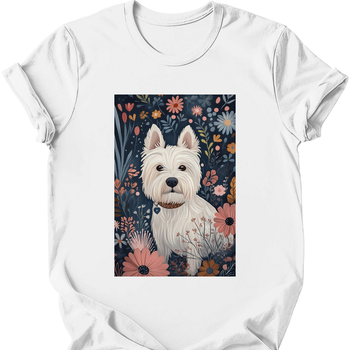 West Highland White Terrier - Boho Dog T-Shirt - White