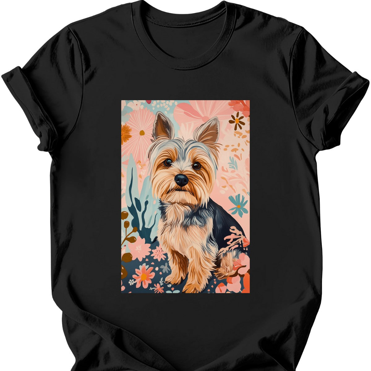 Yorkshire Terrier - Boho Dog T-Shirt - Black
