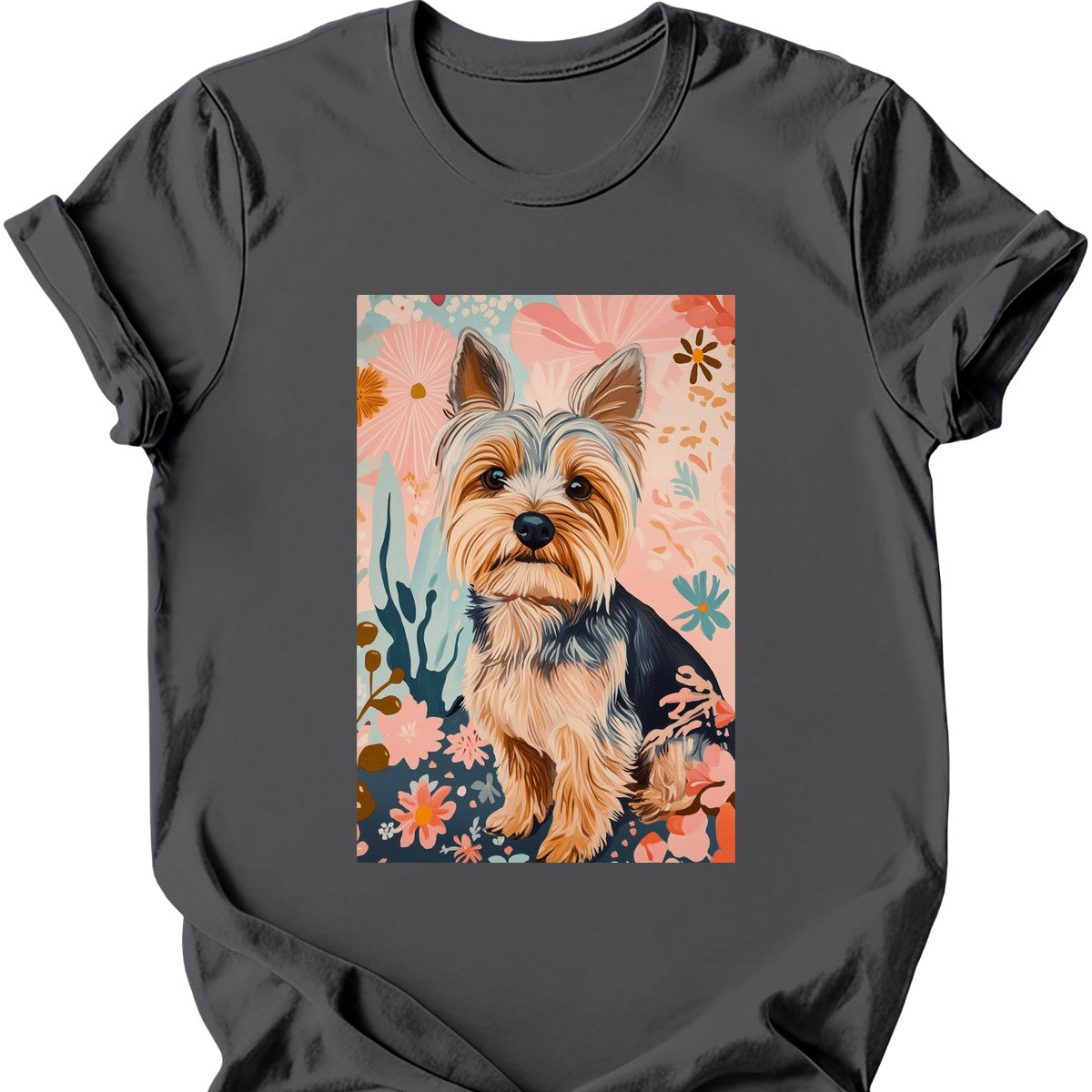 Yorkshire Terrier - Boho Dog T-Shirt - Charcoal