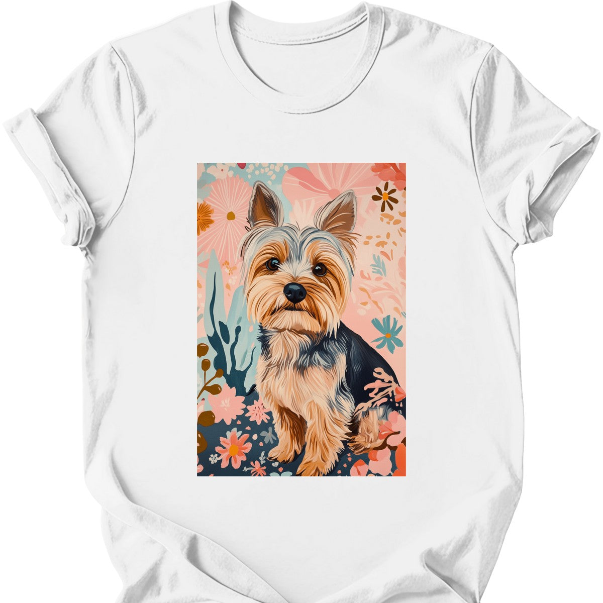 Yorkshire Terrier - Boho Dog T-Shirt - White