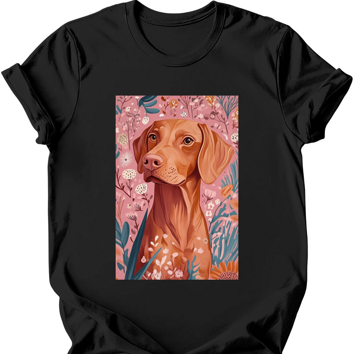 Vizsla - Boho Dog T-Shirt - Black