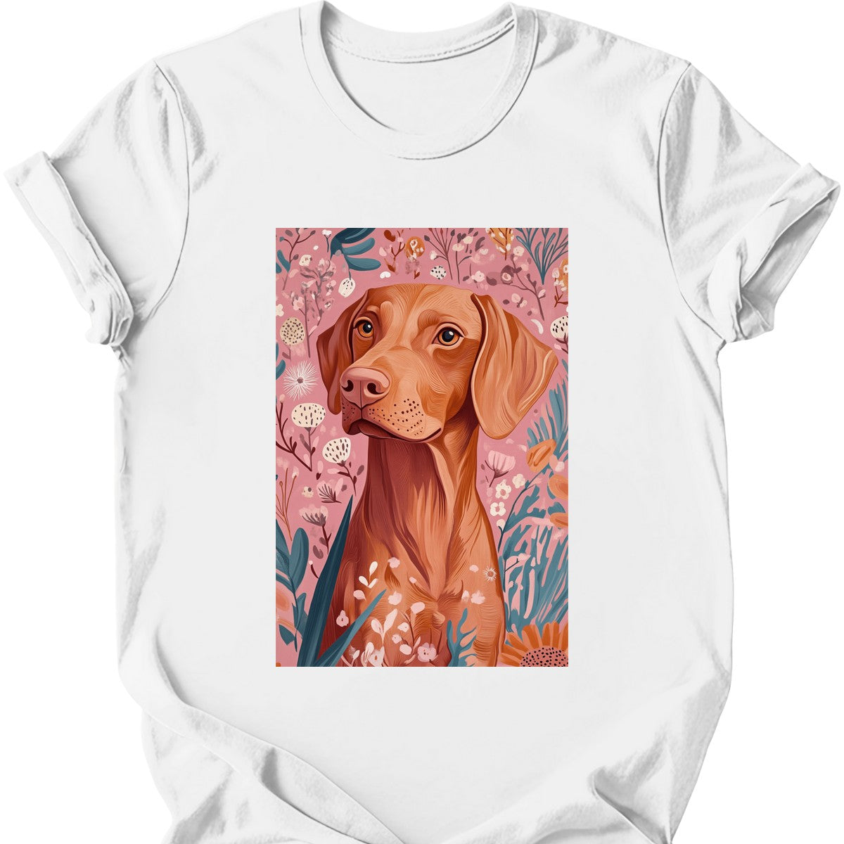 Vizsla - Boho Dog T-Shirt - White