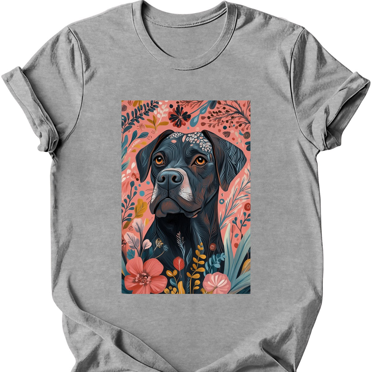 Mastiff - Boho Dog T-Shirt - Sport Grey