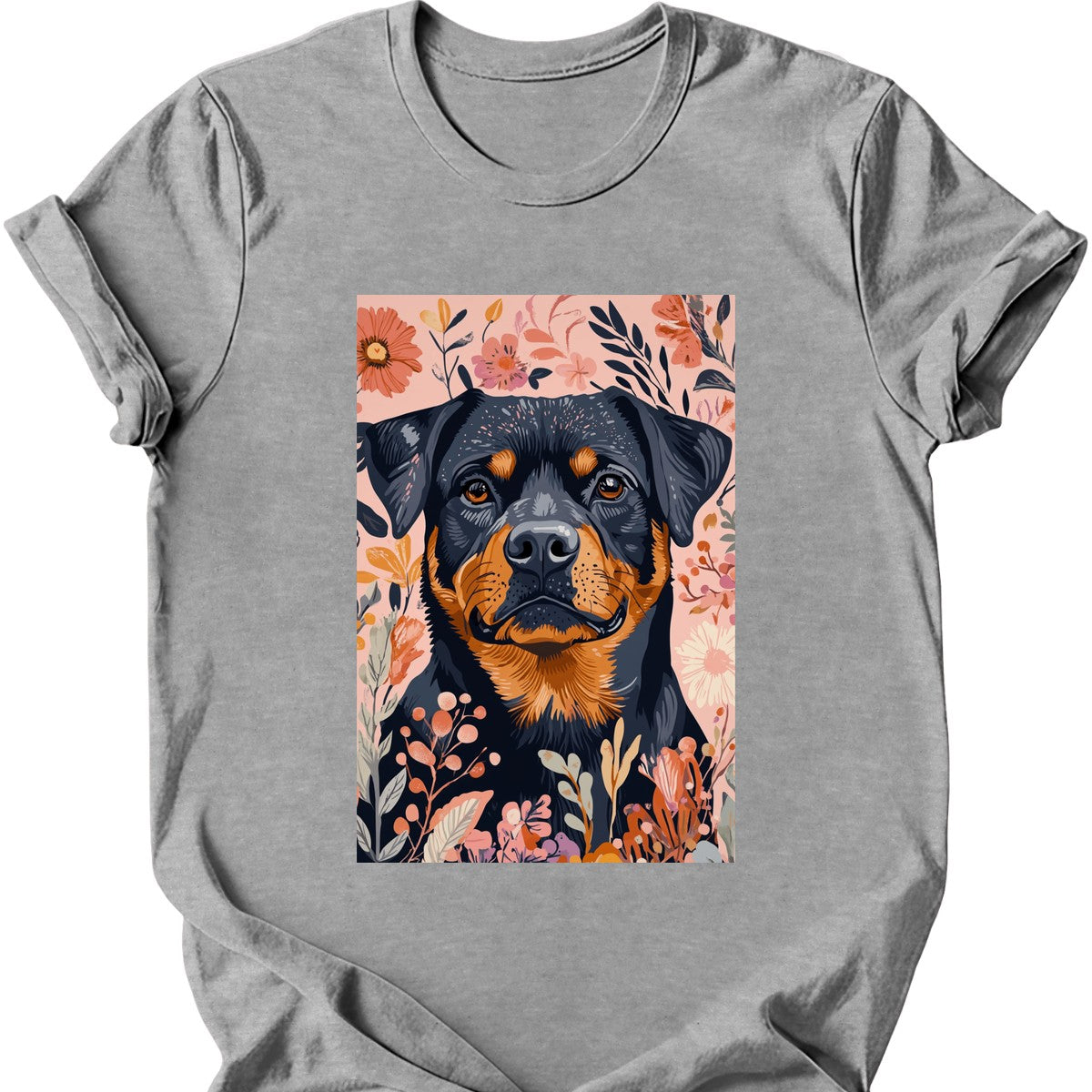 Rottweiler - Boho Dog T-Shirt - Sport Grey