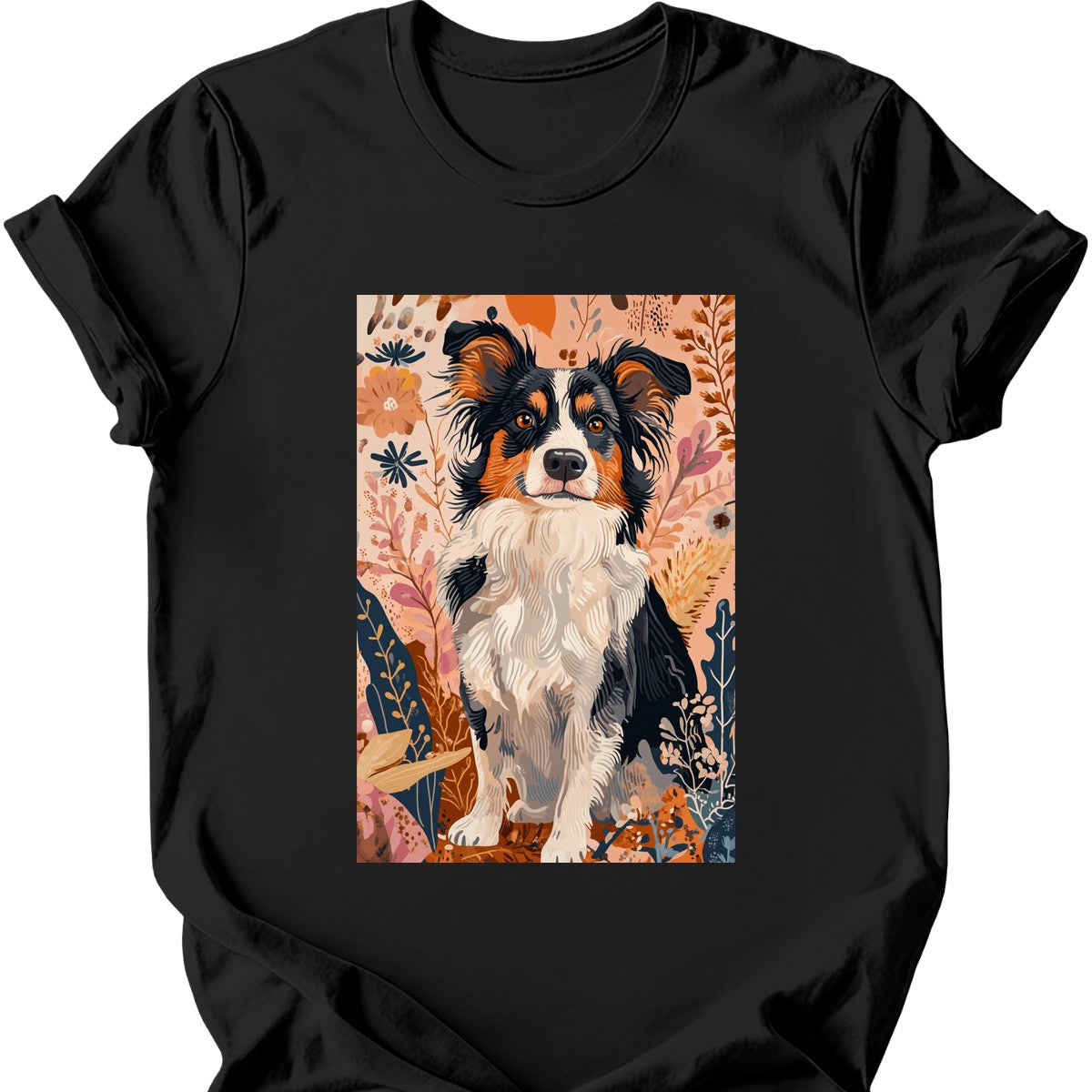 Miniature American Shepherd - Boho Dog T-Shirt - Black