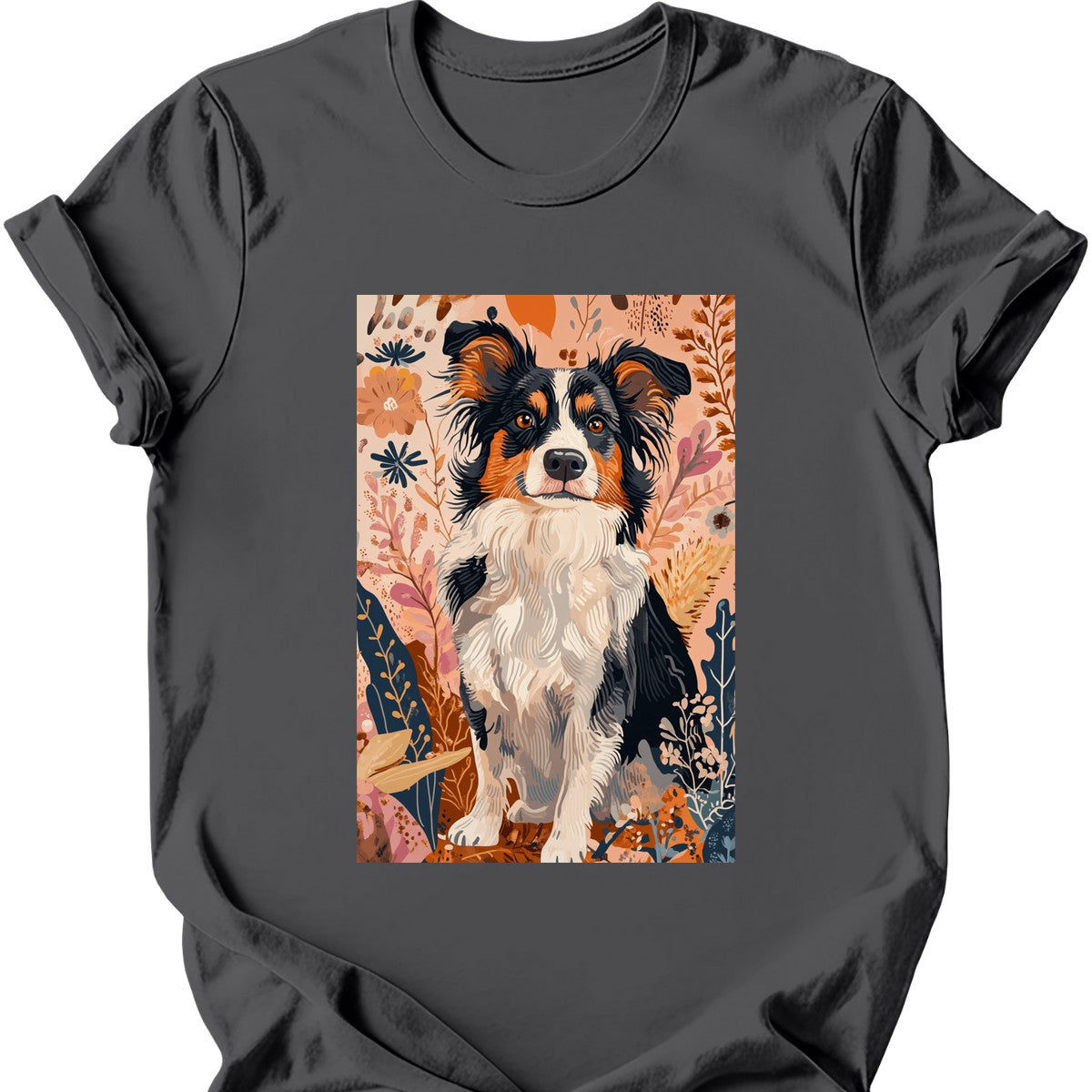 Miniature American Shepherd - Boho Dog T-Shirt - Charcoal