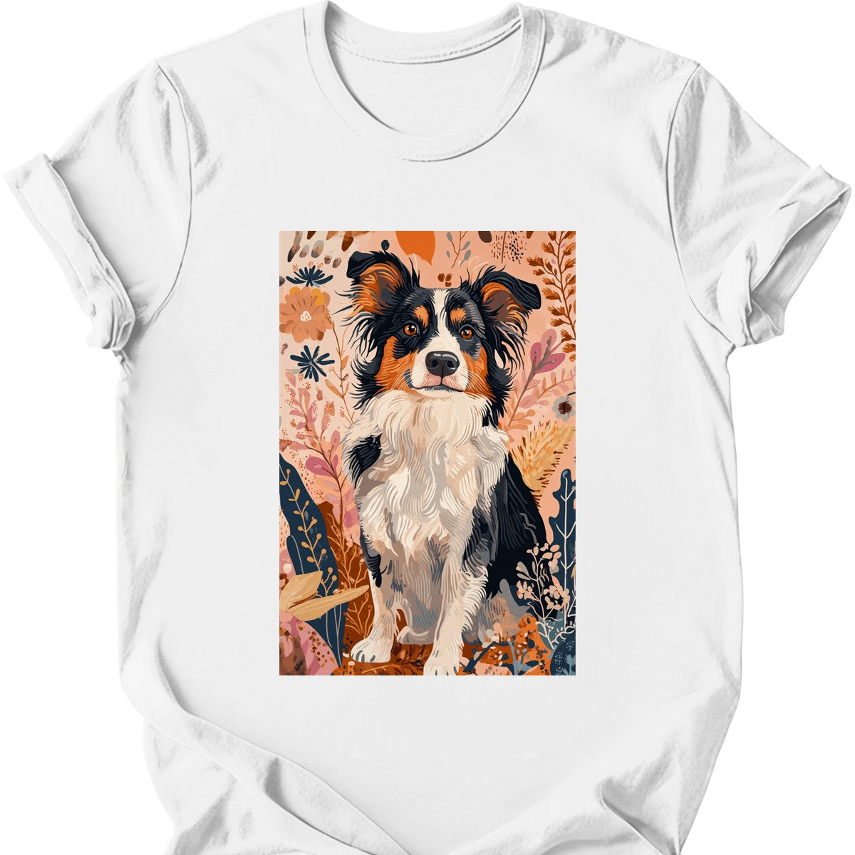 Miniature American Shepherd - Boho Dog T-Shirt - White