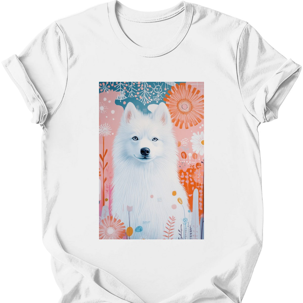 Samoyed - Boho Dog T-Shirt - White