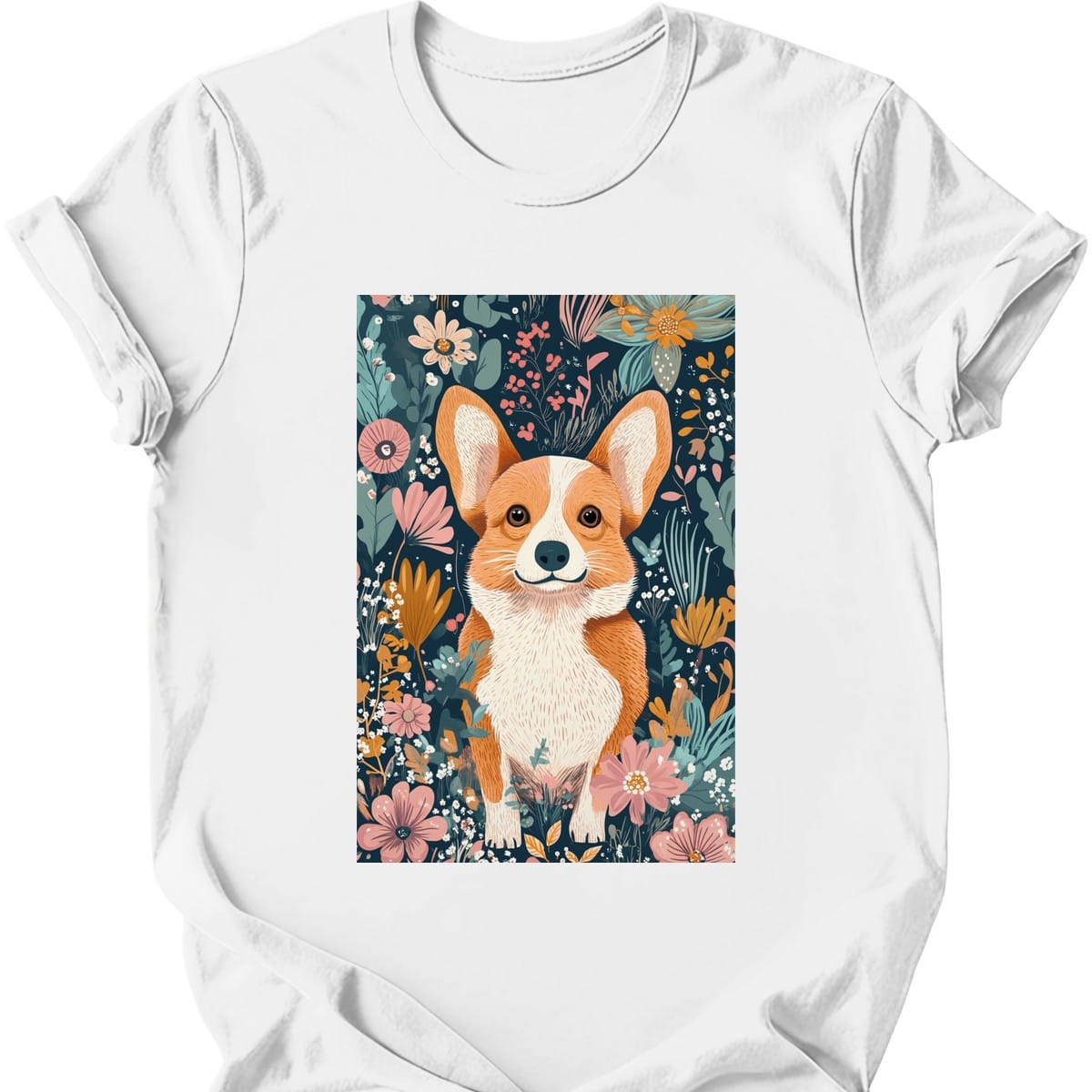 Pembroke Welsh Corgi - Boho Dog T-Shirt - White