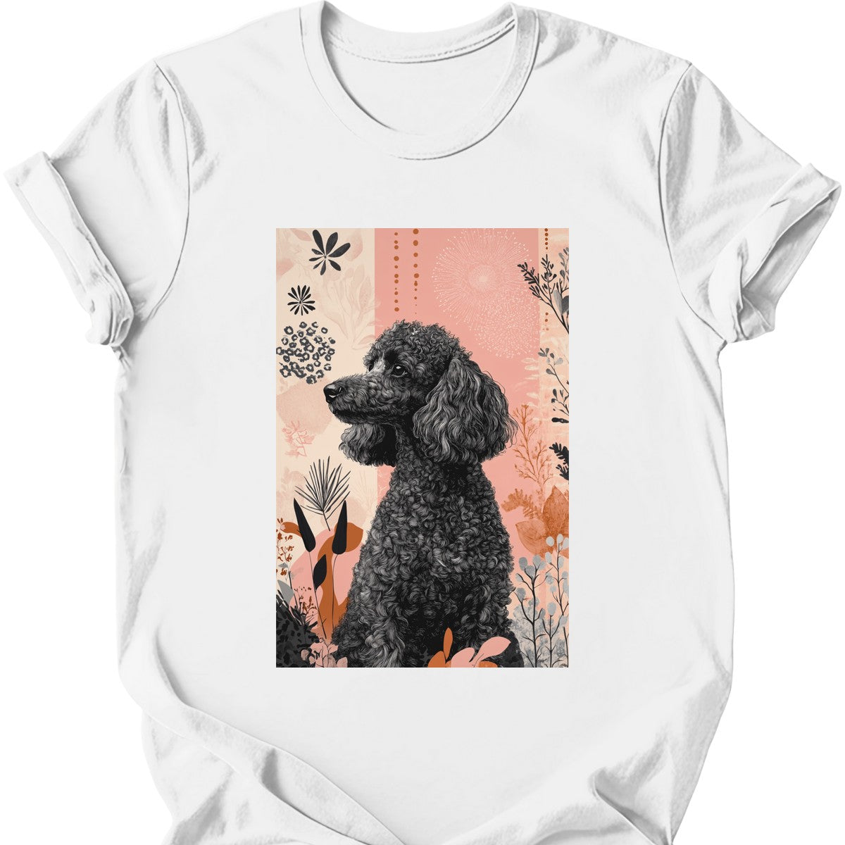 Poodle - Boho Dog T-Shirt - White
