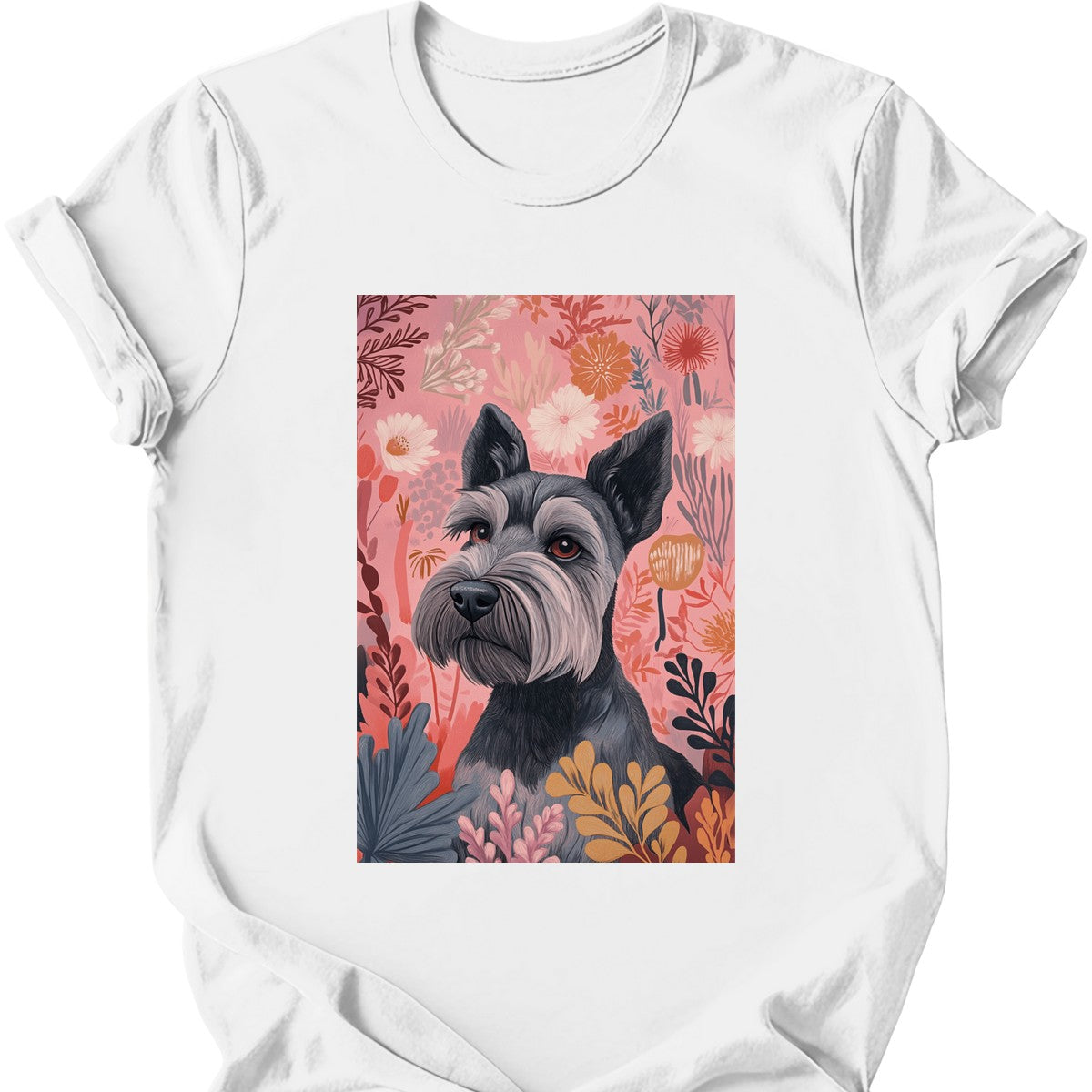 Miniature Schnauzer - Boho Dog T-Shirt - White