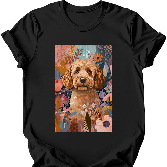 Labradoodle - Boho Dog T-Shirt - Black