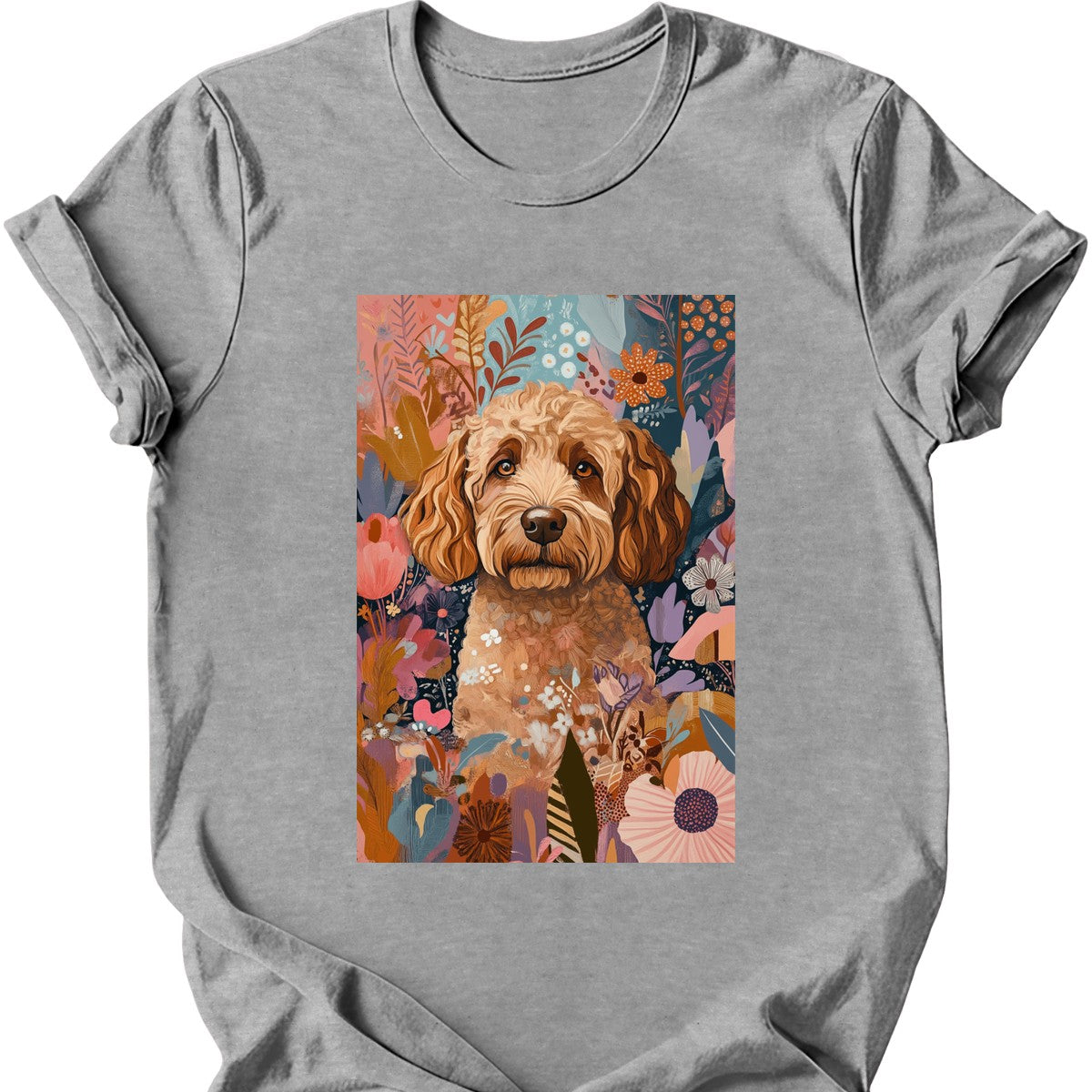 Labradoodle - Boho Dog T-Shirt - Sport Grey
