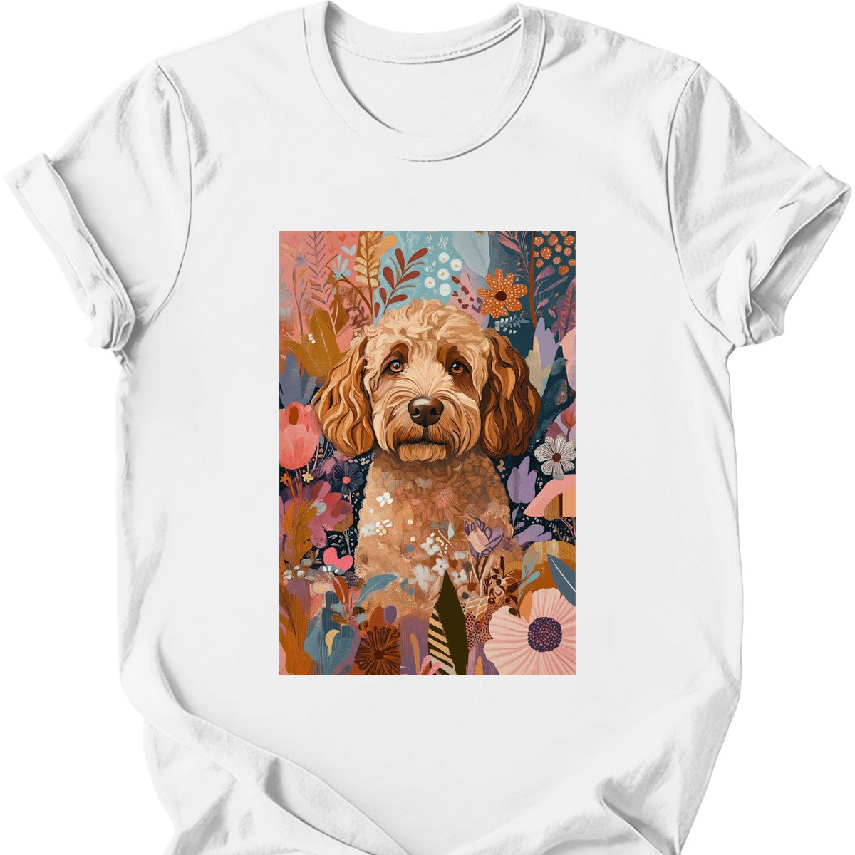 Labradoodle - Boho Dog T-Shirt - White