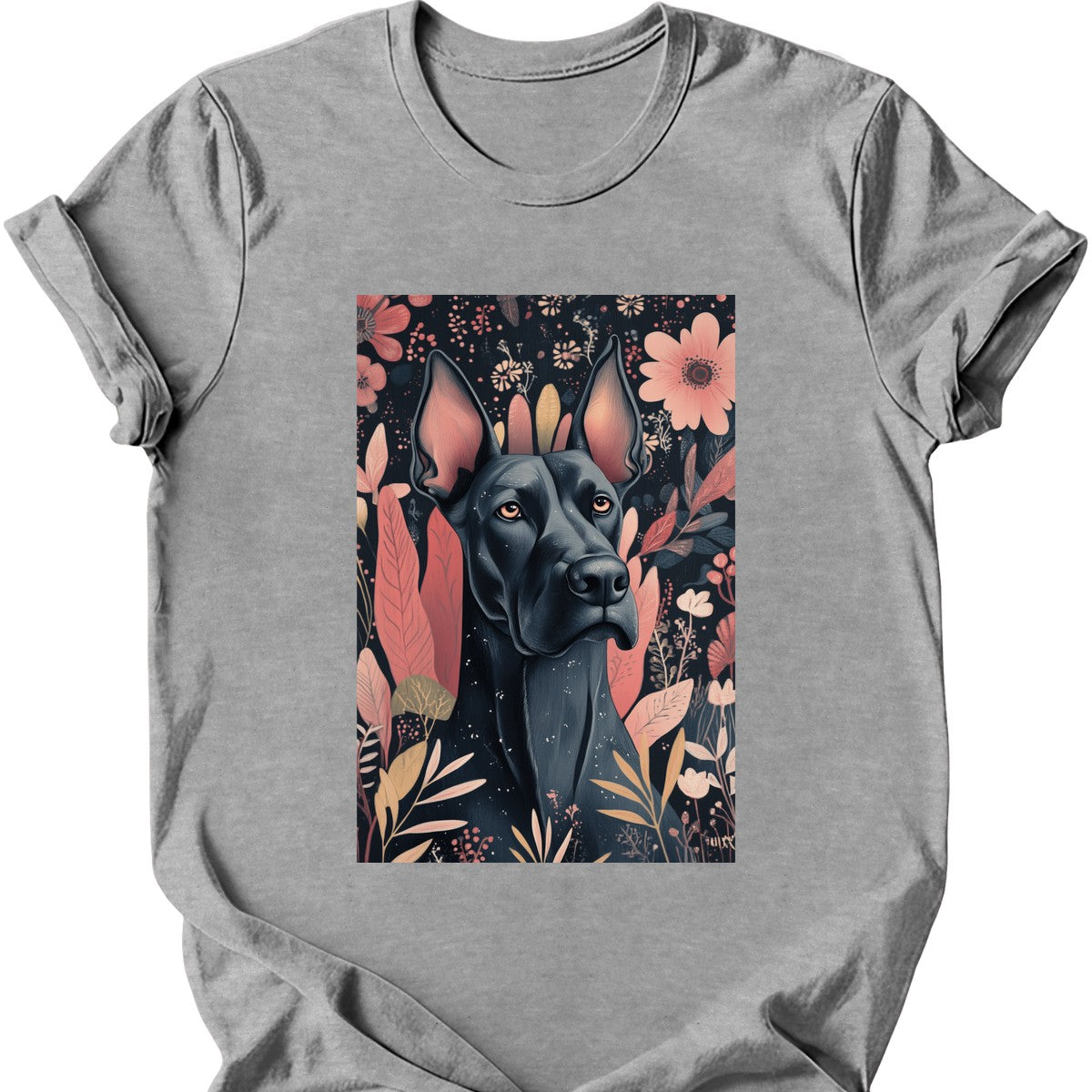 Great Dane - Boho Dog T-Shirt - Sport Grey
