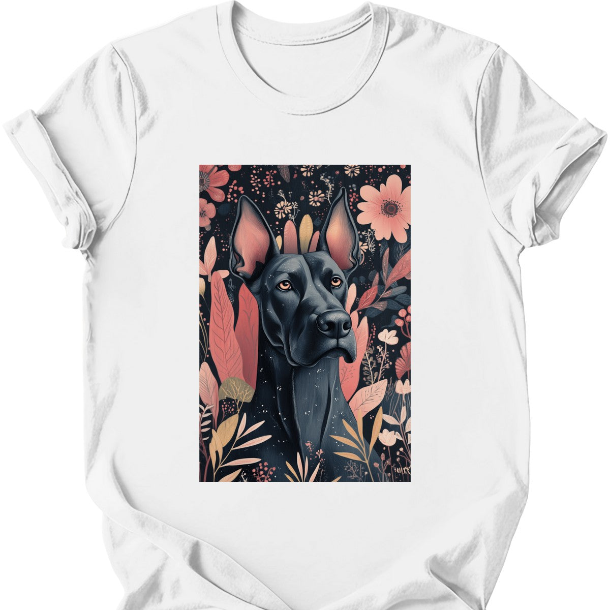 Great Dane - Boho Dog T-Shirt - White