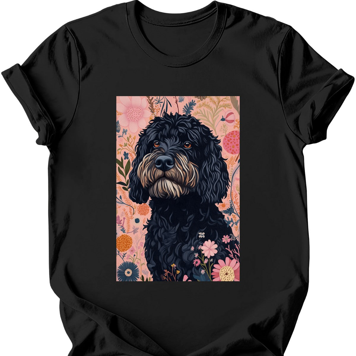 Portuguese Water Dog - Boho Dog T-Shirt - Black