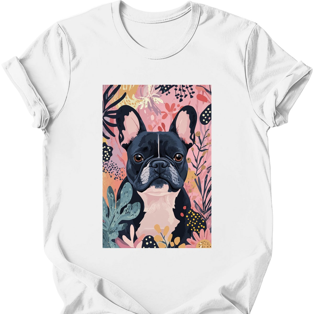 French Bulldog - Boho Dog T-Shirt - White