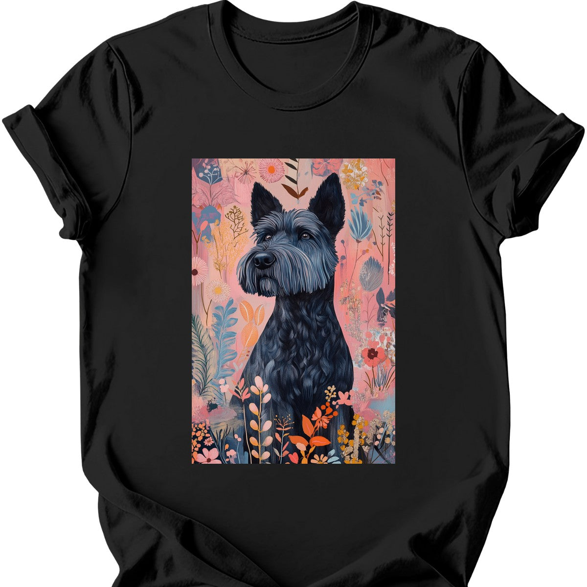 Kerry Blue Terrier - Boho Dog T-Shirt - Black