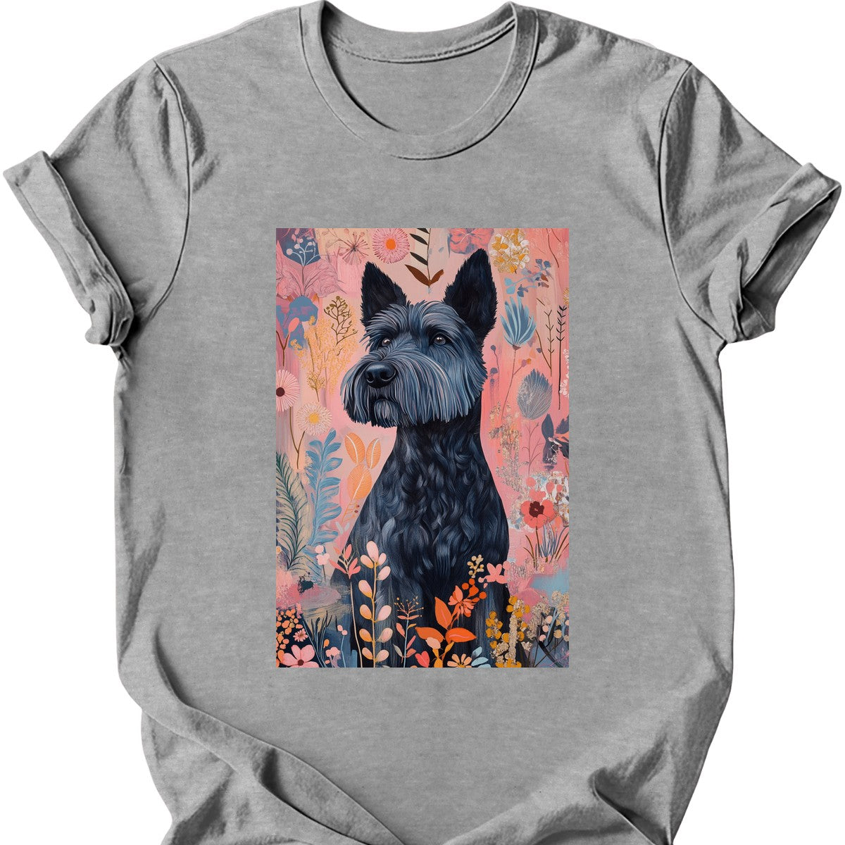 Kerry Blue Terrier - Boho Dog T-Shirt - Sport Grey