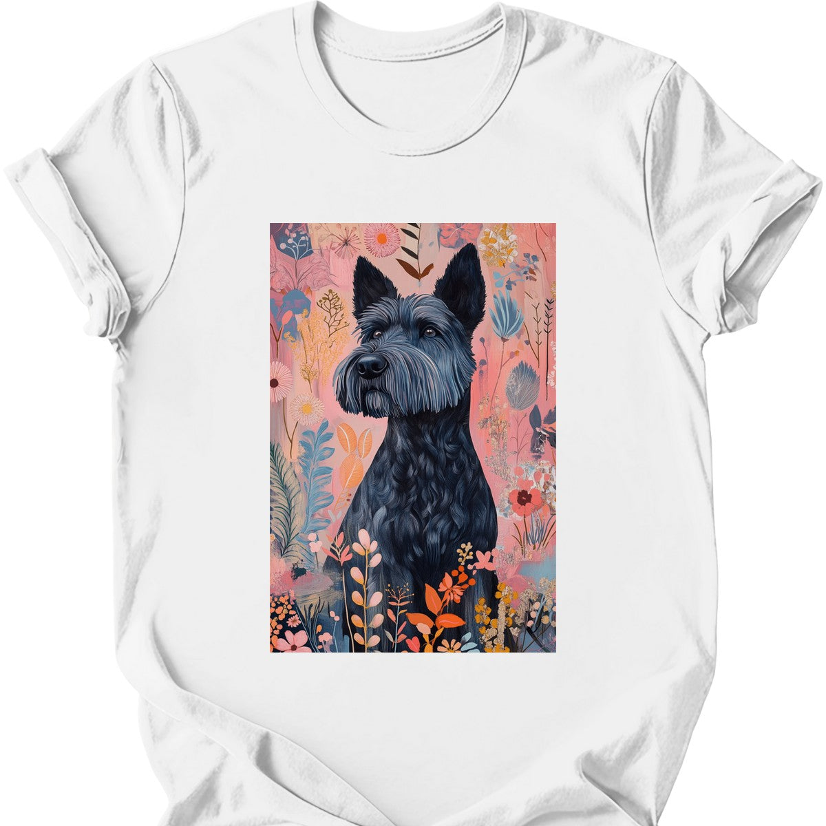 Kerry Blue Terrier - Boho Dog T-Shirt - White