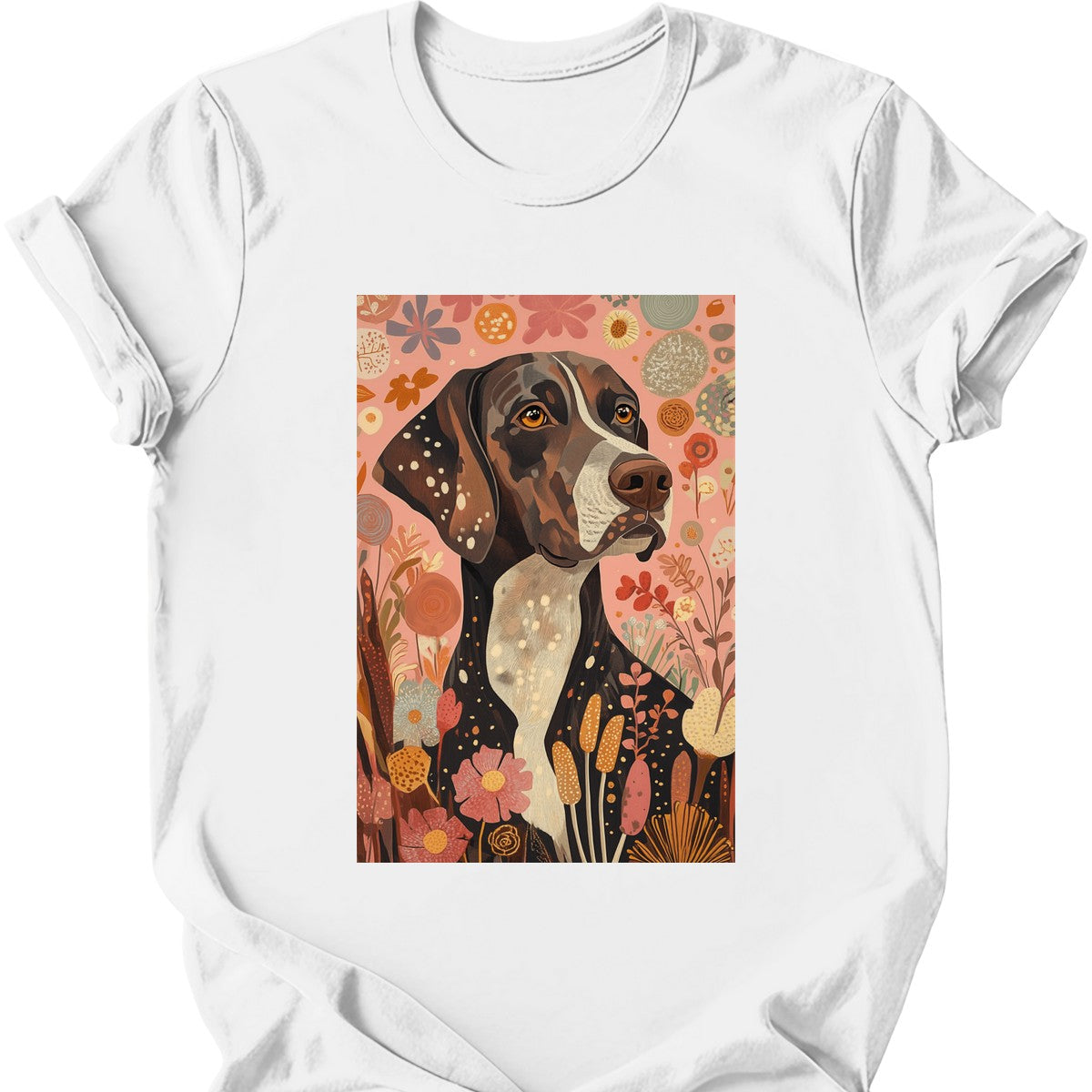German Shorthaired Pointer - Boho Dog T-Shirt - White