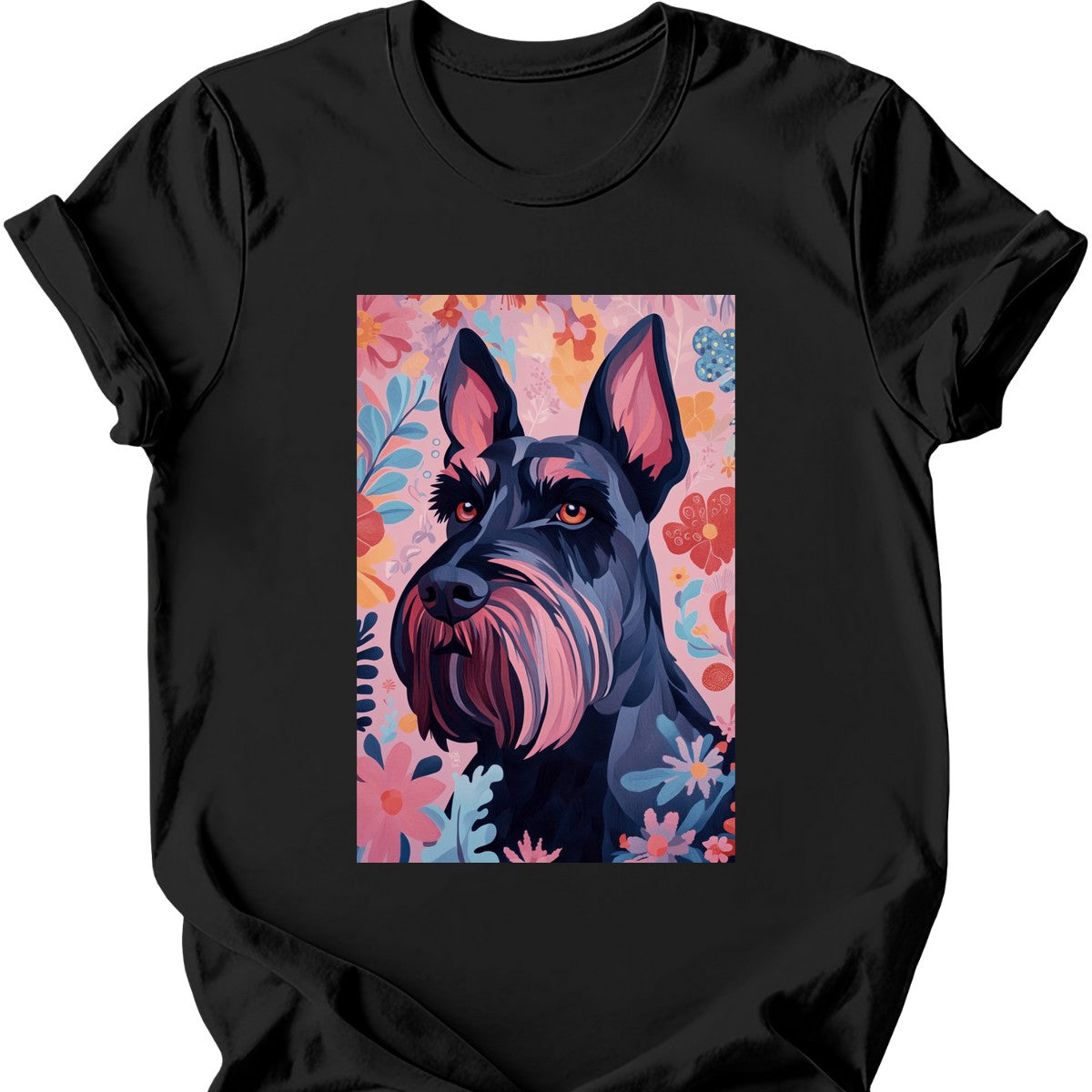 Giant Schnauzer - Boho Dog T-Shirt - Black