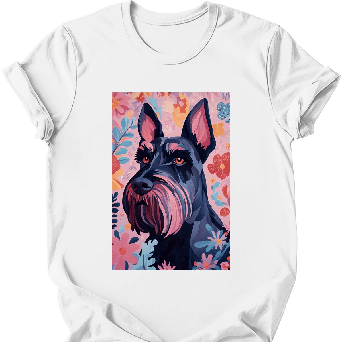 Giant Schnauzer - Boho Dog T-Shirt - White
