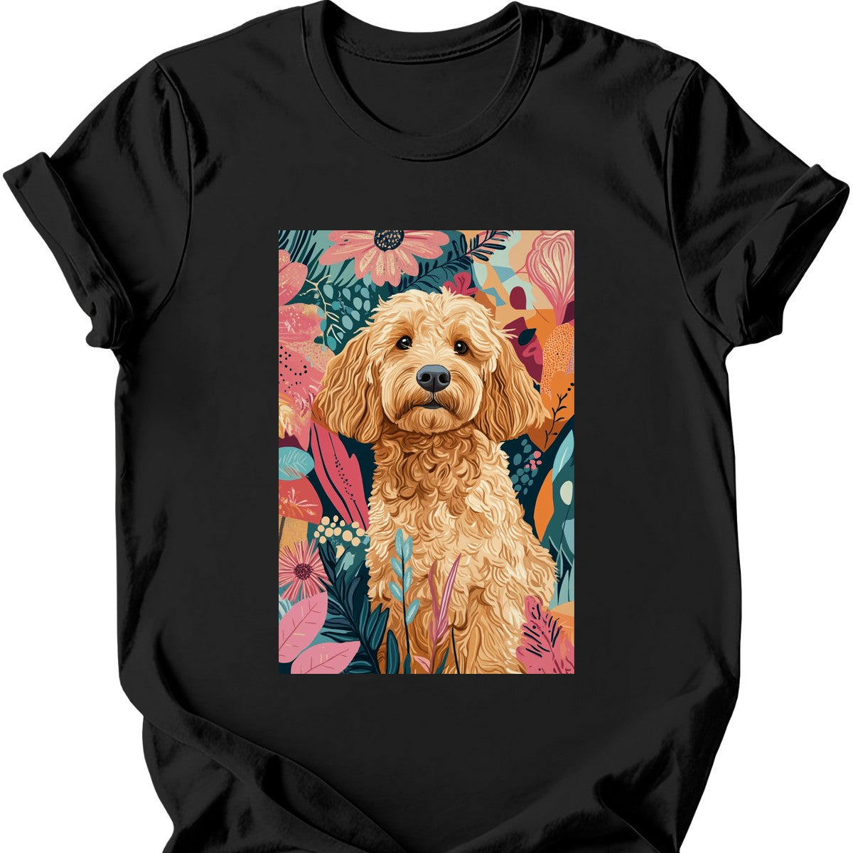 Golden Doodle - Boho Dog T-Shirt - Black